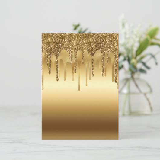 Glitter-accessoires met gouden verf voor inktpatro menu (Staand voorkant)