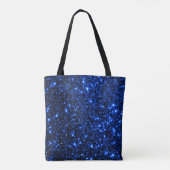 Glitter Achtergrond - Blauw Tote Bag (Achterkant)