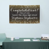 Glitter achtergrond Gold Graduation Party Banner (Beurs)