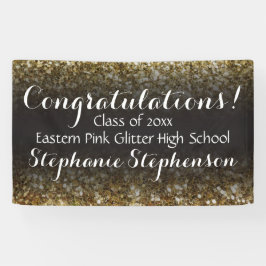 Glitter achtergrond Gold Graduation Party Banner
