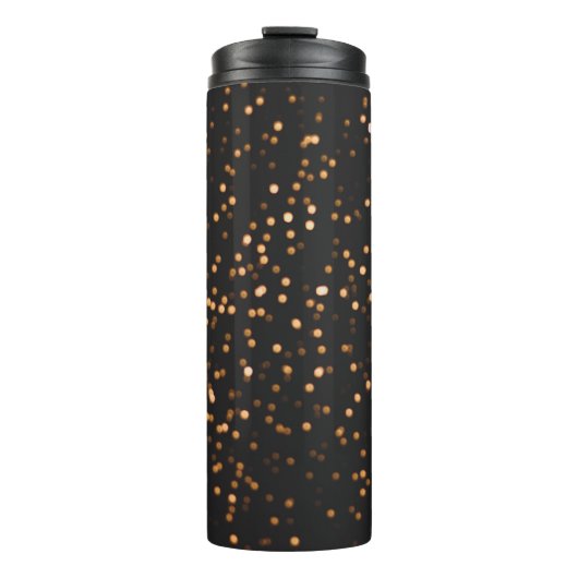Glitter achtergrond gouden textuur thermosbeker (Voorkant)