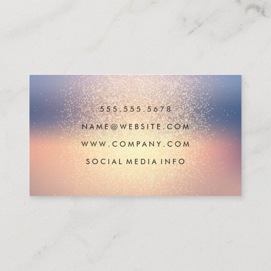 Glitter Achtergrond | Make-up en Haar Gereedschap Visitekaartje (Achterkant)