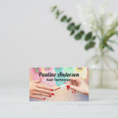 Glitter achtergrond | Manicure nagellak vloeistof Klantenkaartje (Staand voorkant)