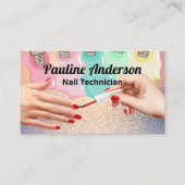 Glitter achtergrond | Manicure nagellak vloeistof Klantenkaartje (Voorkant)