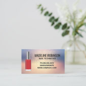 Glitter Achtergrond | Rode Nagellak Fles Visitekaartje (Staand voorkant)