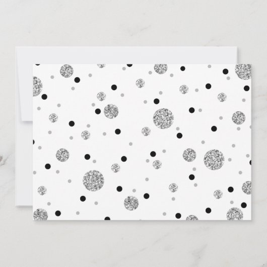 Glitter Adult Milestone Birthday Photo Invite Kaart (Achterkant)