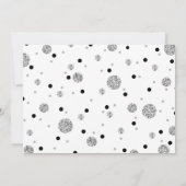 Glitter Adult Milestone Birthday Photo Invite Kaart (Achterkant)