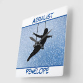 Glitter Aerialist Vierkante Klok (Hoek)