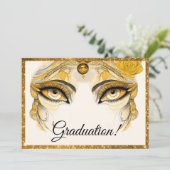 Glitter Afstudeerder Kaart (Staand voorkant)