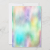 Glitter Afstudeerder Pet Colorful Holographic Afst Kaart (Achterkant)