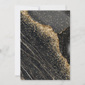 Glitter Afstudeerder Pet, Confetti Black Marble Af Kaart (Achterkant)