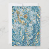 Glitter Afstudeerder Pet, Confetti Blue Marble Afs Kaart (Achterkant)