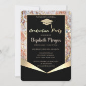 Glitter Afstudeerder Pet, Confetti Ombre Marble Af Kaart (Voorkant)