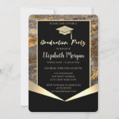 Glitter Afstudeerder Pet, Confetti Stone Marble Af Kaart (Voorkant)