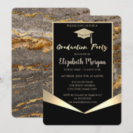 Glitter Afstudeerder Pet, Confetti Stone Marble Af Kaart