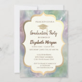 Glitter Afstudeerder Pet Holographic Pearl Afstude Kaart (Voorkant)