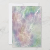 Glitter Afstudeerder Pet Holographic Pearl Afstude Kaart (Achterkant)