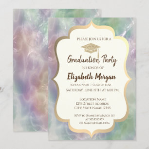 Glitter Afstudeerder Pet Holographic Pearl Afstude Kaart