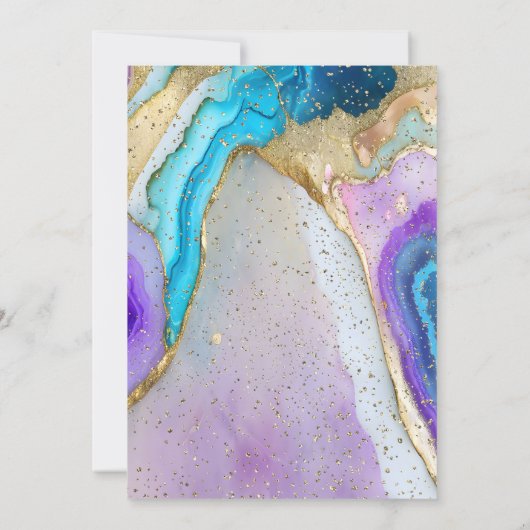 Glitter Afstudeerder Pet, kleurrijk marmeren Afstu Kaart (Achterkant)