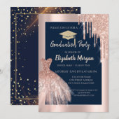 Glitter Afstudeerder Pet, Roos Gold Drids, Dress N Kaart (Voorkant / Achterkant)