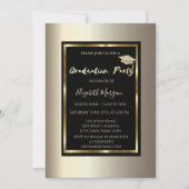 Glitter Afstudeerhoed Champagne Afstuderen Kaart (Voorkant)