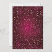 Glitter afstudeerhoed, Confetti Burgundy Afstudere Kaart (Achterkant)
