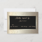 Glitter afstudeerhoed, Confetti Champagne Afstuder RSVP Kaartje (Achterkant)