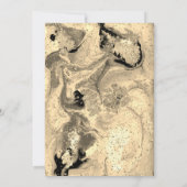 Glitter afstudeerhoed, Confetti Goud Marmer Afstud Kaart (Achterkant)
