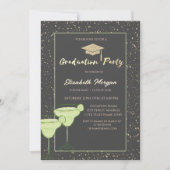 Glitter afstudeerhoed,Confetti,Martini Kaart (Voorkant)