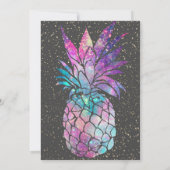 Glitter Afstudeerhoed, Confetti, Wijn, Ananas Kaart (Achterkant)
