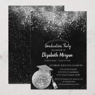 Glitter Afstudeerhoed, Disco Bal Confetti, Wijn Kaart