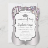 Glitter afstudeerhoed, Drips afstuderen Kaart (Voorkant)