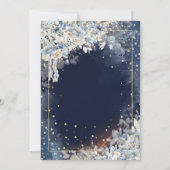 Glitter afstudeerhoed, druipend, bloemen, marinebl kaart (Achterkant)