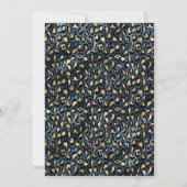 Glitter afstudeerhoed, Glitter Blauwe Luipaard Afs Kaart (Achterkant)