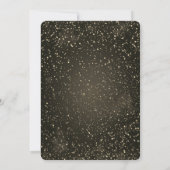 Glitter afstudeerhoed, Gouden confetti afstuderen Kaart (Achterkant)