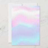 Glitter afstudeerhoed Holografisch afstudeerfeestj Kaart (Achterkant)