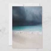 Glitter afstudeerhoed op het strand Afstuderen Kaart (Achterkant)