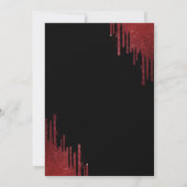 Glitter afstudeerhoed, Rode druppels Zwarte afstud Kaart (Achterkant)