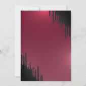 Glitter Afstudeerhoed, Zwarte Druppels Rood Kaart (Achterkant)
