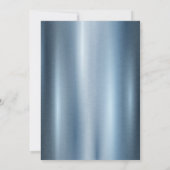 Glitter afstudeermuts, Blauwe metaalglans Kaart (Achterkant)