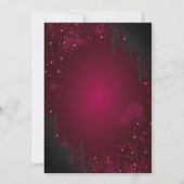 Glitter afstudeermuts,Confetti Zwarte Druppels Roo Kaart (Achterkant)