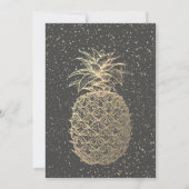 Glitter afstudeermuts, GoudAnanas, Confetti Afstud Kaart (Achterkant)