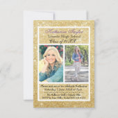 Glitter Afstuderen Aankondiging 2 Foto's 3x5 (Voorkant)