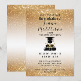 Glitter Afstuderen Kaart