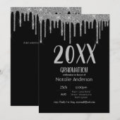 Glitter Afstuderen Klasse van 20xx Moderne Kaart (Voorkant / Achterkant)
