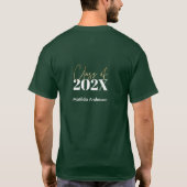 glitter - afstuderen van de categorie groen en gou t-shirt (Achterkant)