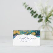 Glitter Agaat Elegant Haar Stijlvolle Salon Visitekaartje (Staand voorkant)