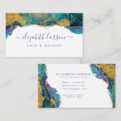 Glitter Agaat Elegant Haar Stijlvolle Salon Visitekaartje (Voorkant / Achterkant)