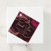 Glitter Agate Birthday Party (Rode en gouden faux) Bedankjes Labels (In situ)