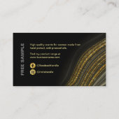 Glitter Agate Black en Gold Parfume Visitekaartje (Achterkant)